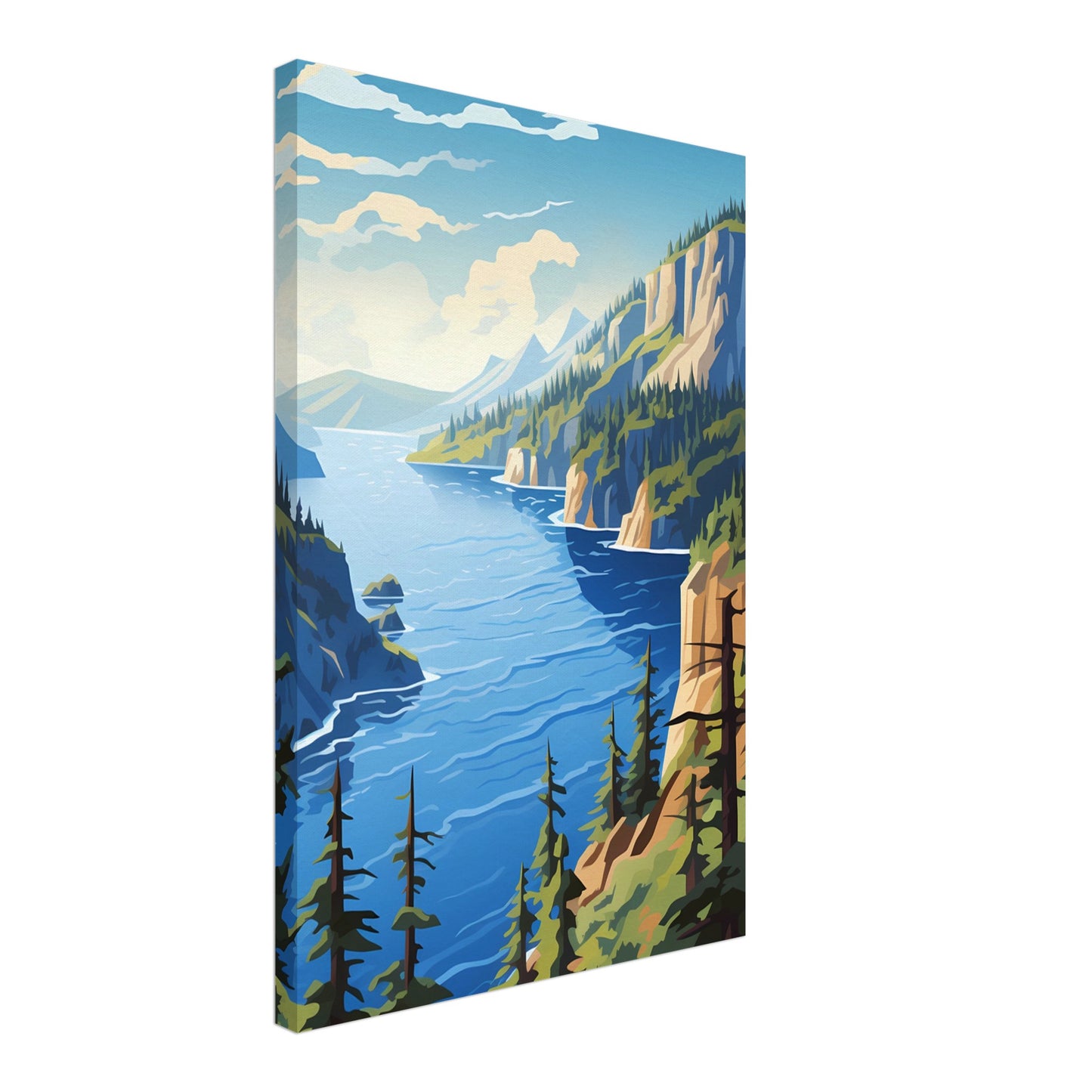 Canvas Wall Art - Crater Lake Oasis - National Park