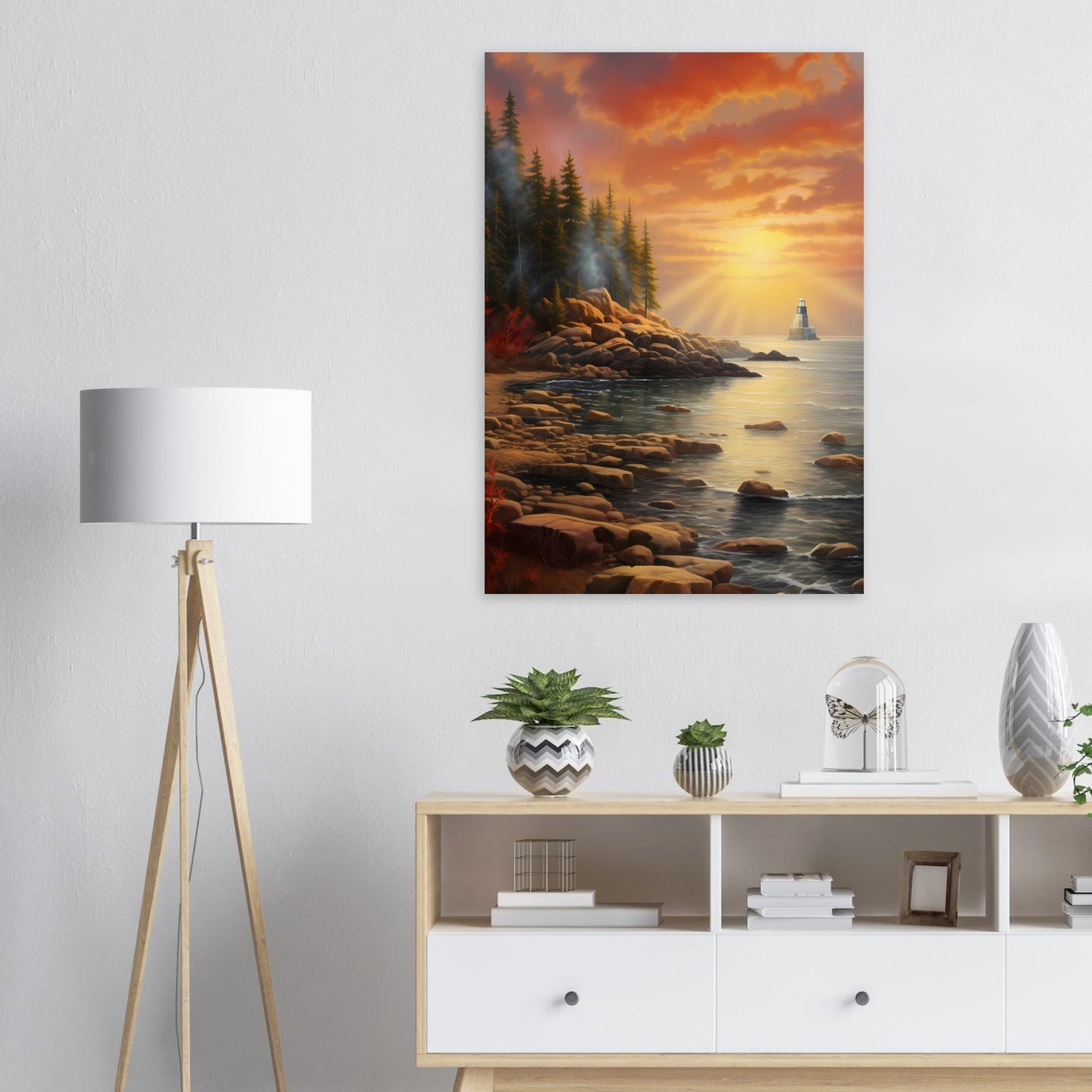 Paper Poster - Acadia Lighthouse Luminance