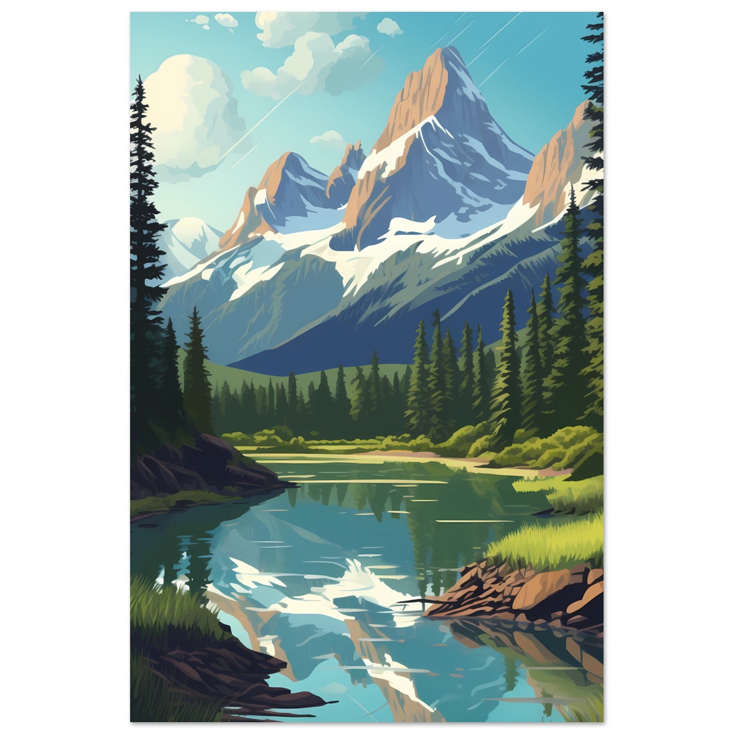 Paper Poster - Glacier Park Dream