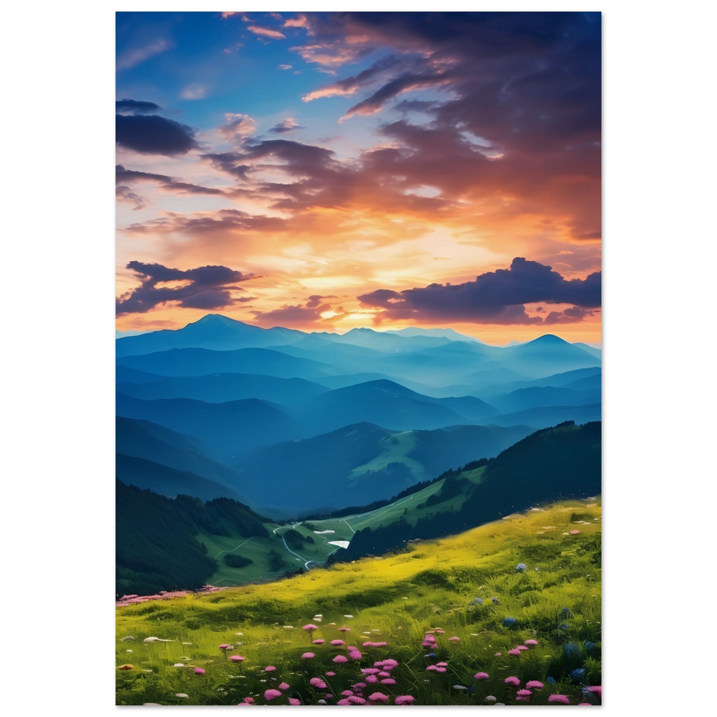 Paper Poster - Mountain Meadow Magic