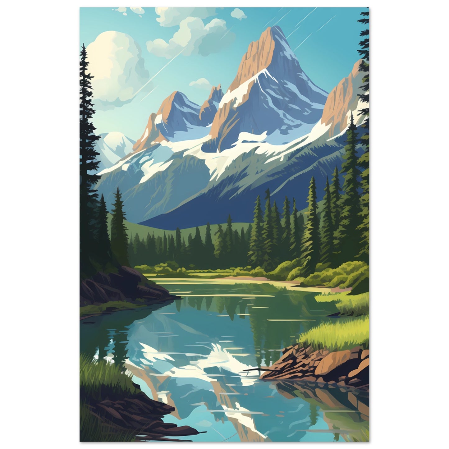 Paper Poster - Glacier Park Dream