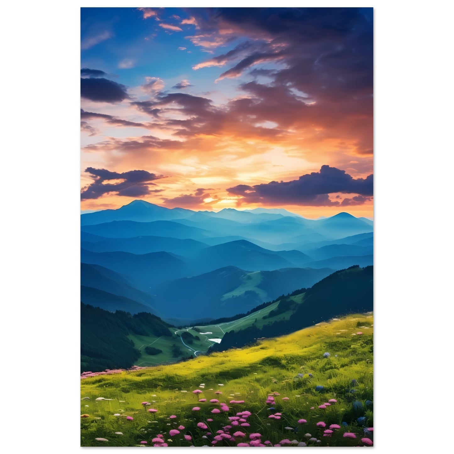 Paper Poster - Mountain Meadow Magic