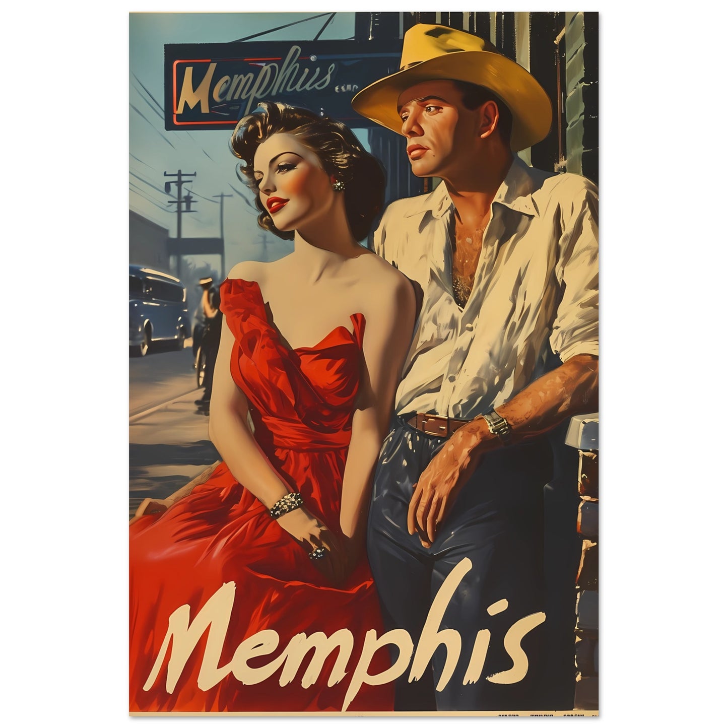 Paper Poster - Vintage Memphis Chic