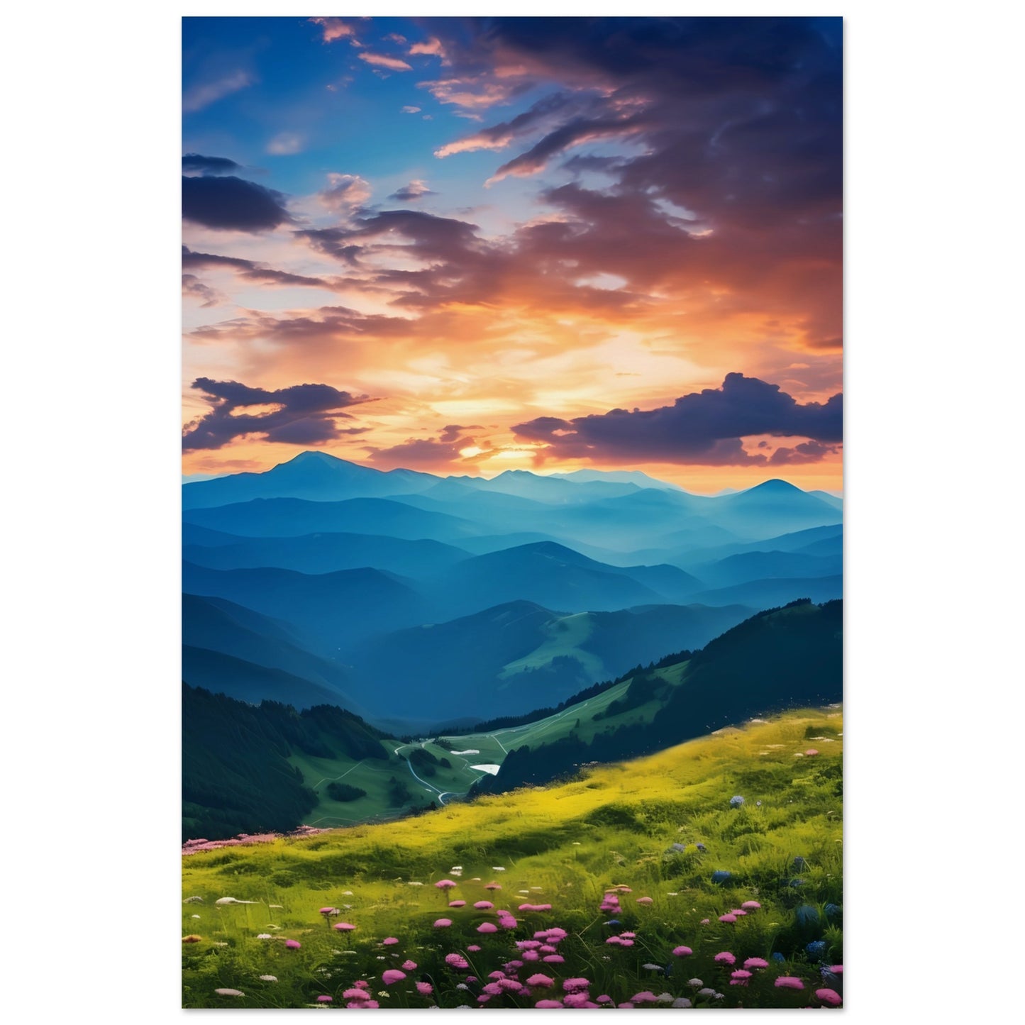 Paper Poster - Mountain Meadow Magic