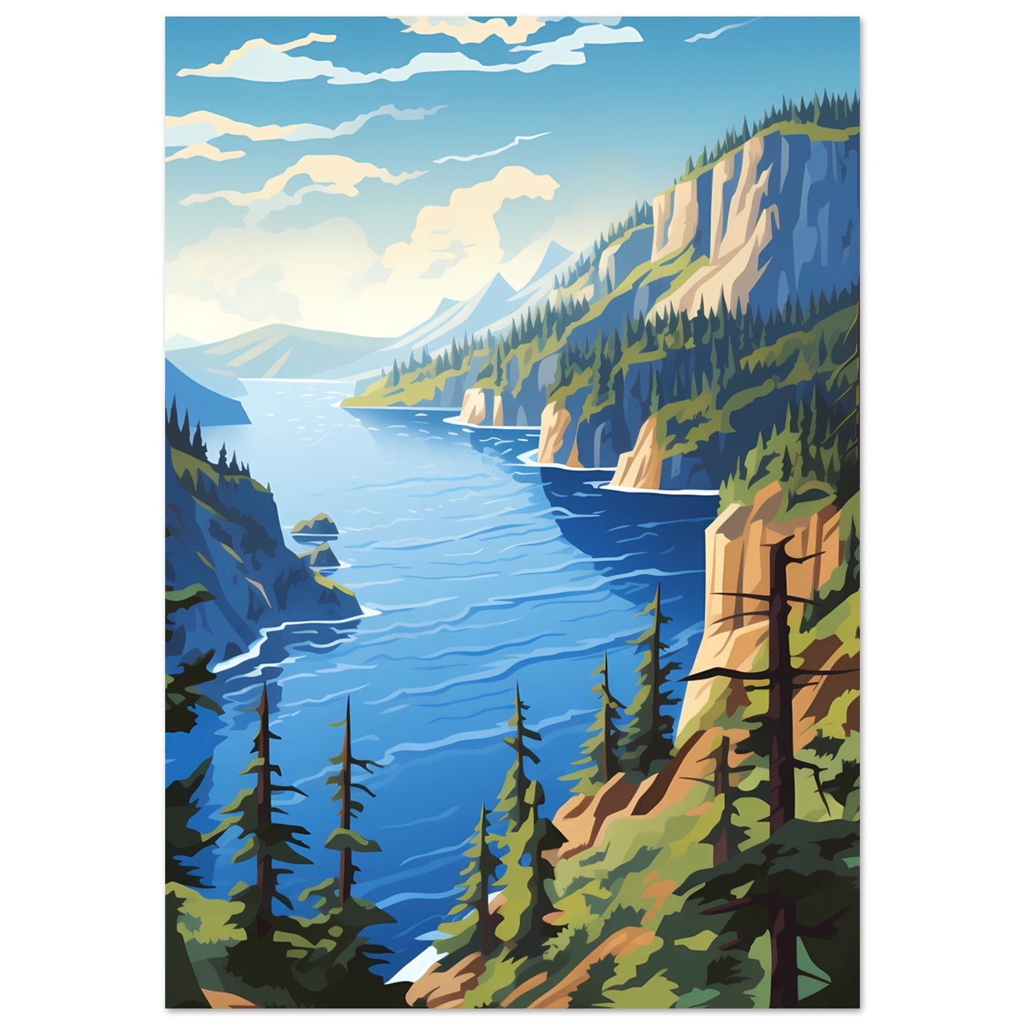 Paper Poster - Crater Lake Oasis