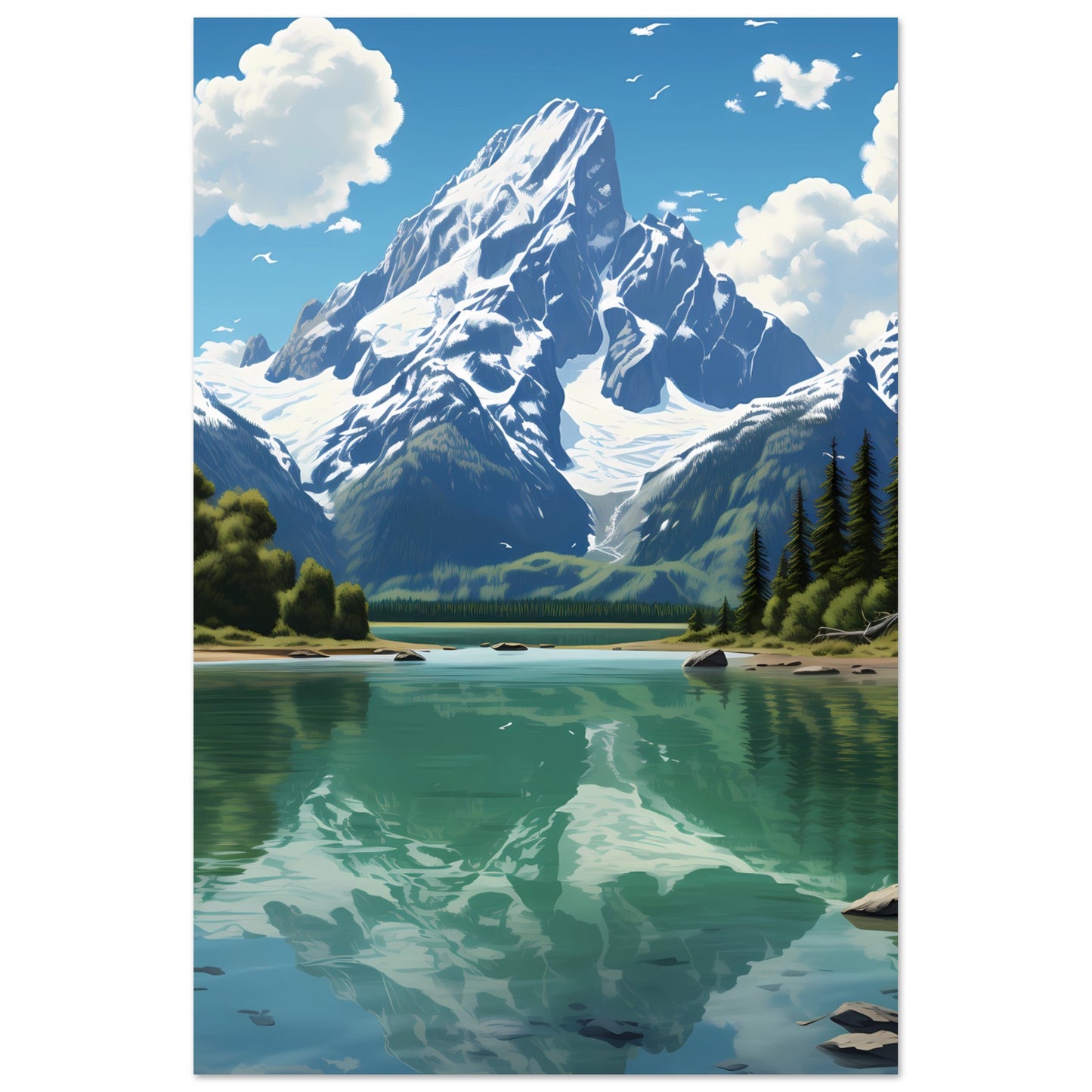 Paper Poster - Majestic Teton Heights