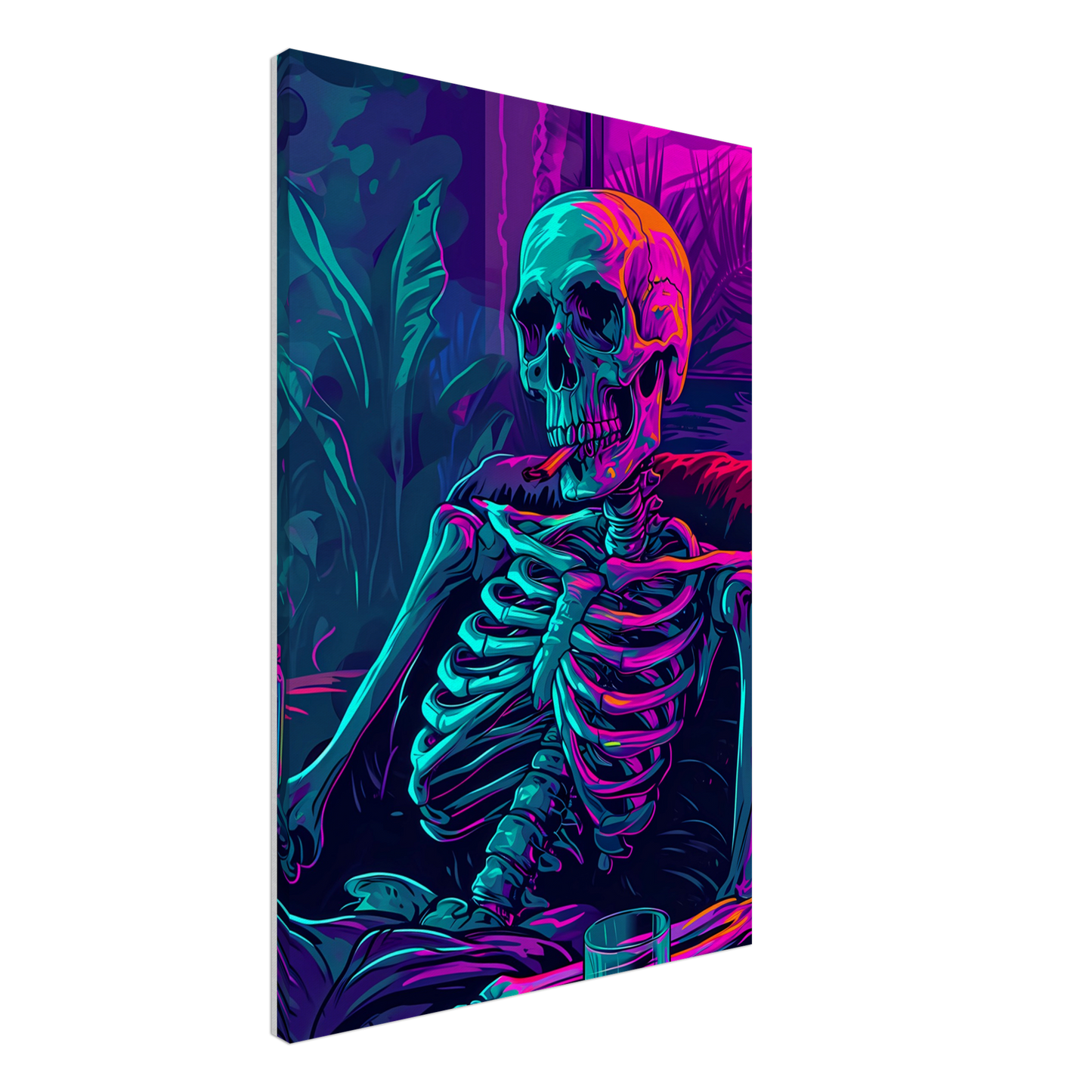 Canvas Wall Art - Chillin' Skeleton