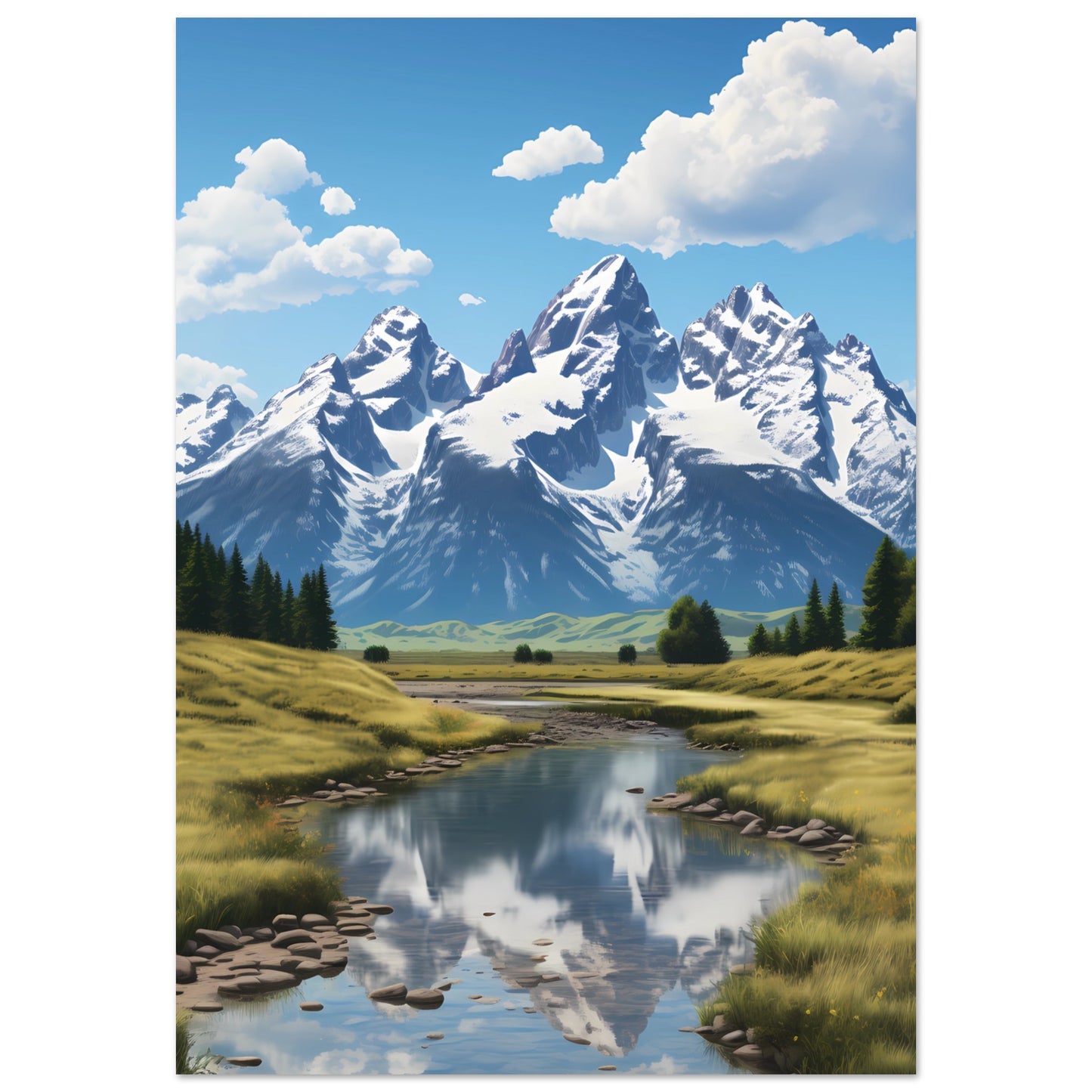 Paper Poster - Grand Teton Meadows