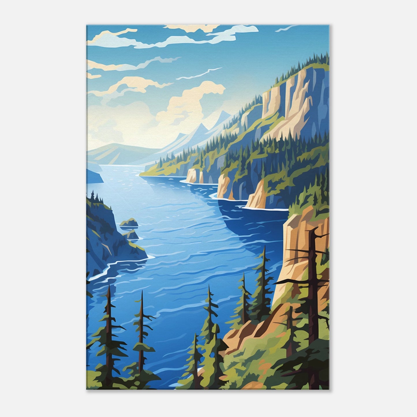 Canvas Wall Art - Crater Lake Oasis - National Park