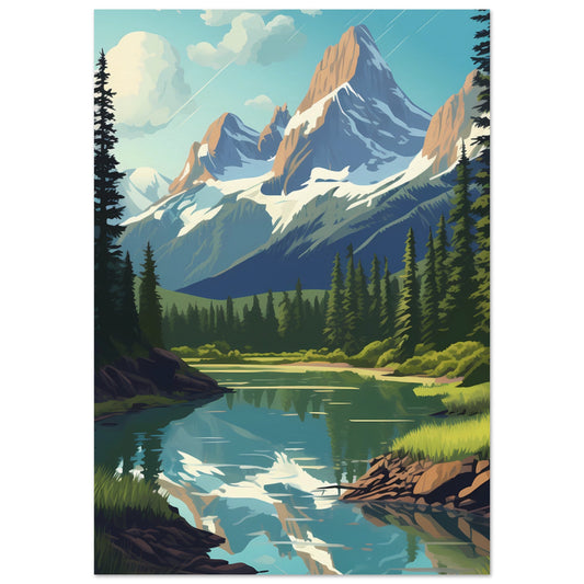 Paper Poster - Glacier Park Dream