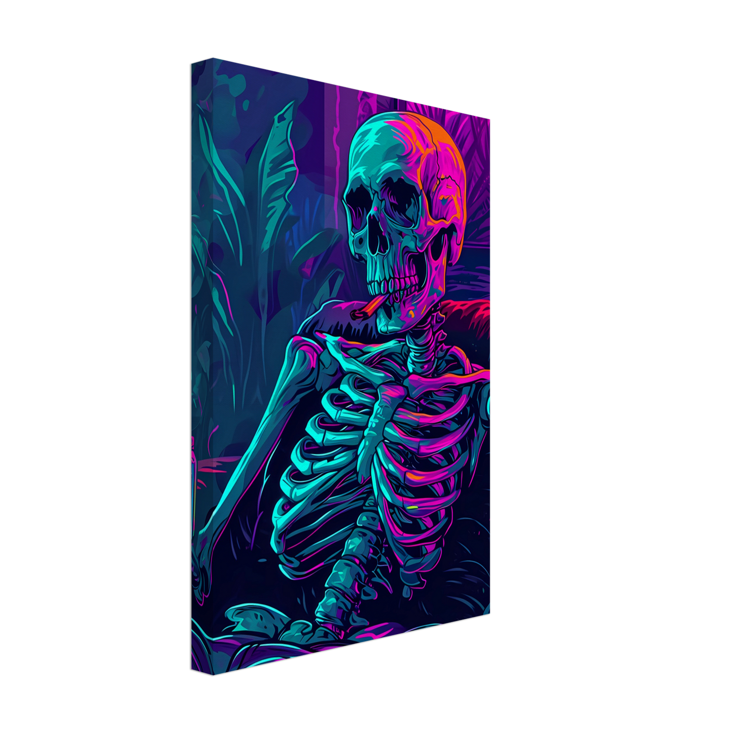 Canvas Wall Art - Chillin' Skeleton