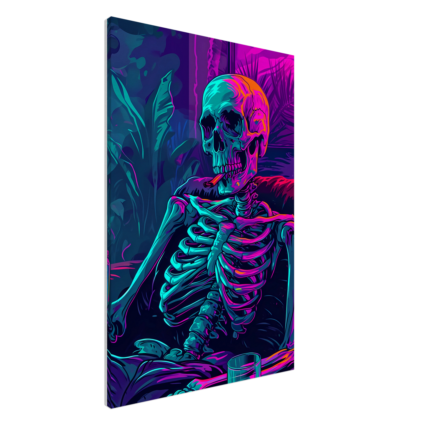 Canvas Wall Art - Chillin' Skeleton