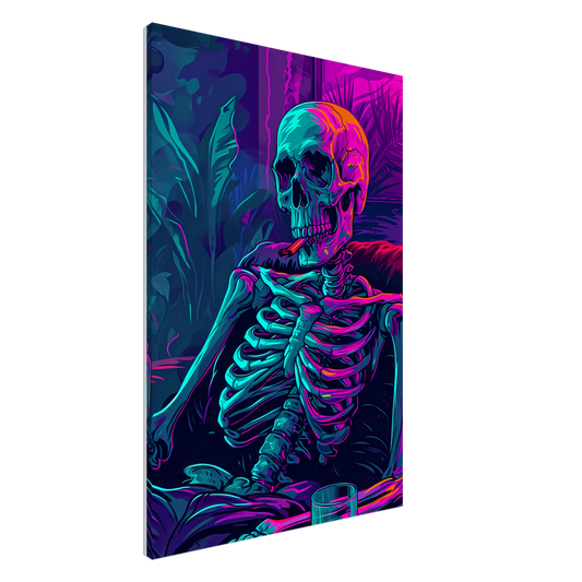 Canvas Wall Art - Chillin' Skeleton