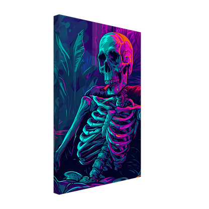 Canvas Wall Art - Chillin' Skeleton