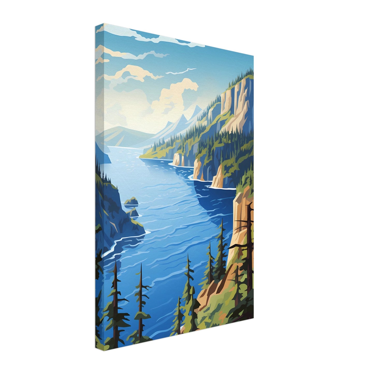 Canvas Wall Art - Crater Lake Oasis - National Park