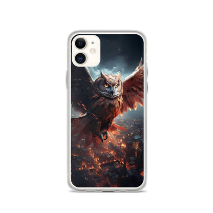 iPhone Case - Owl Flies Over City