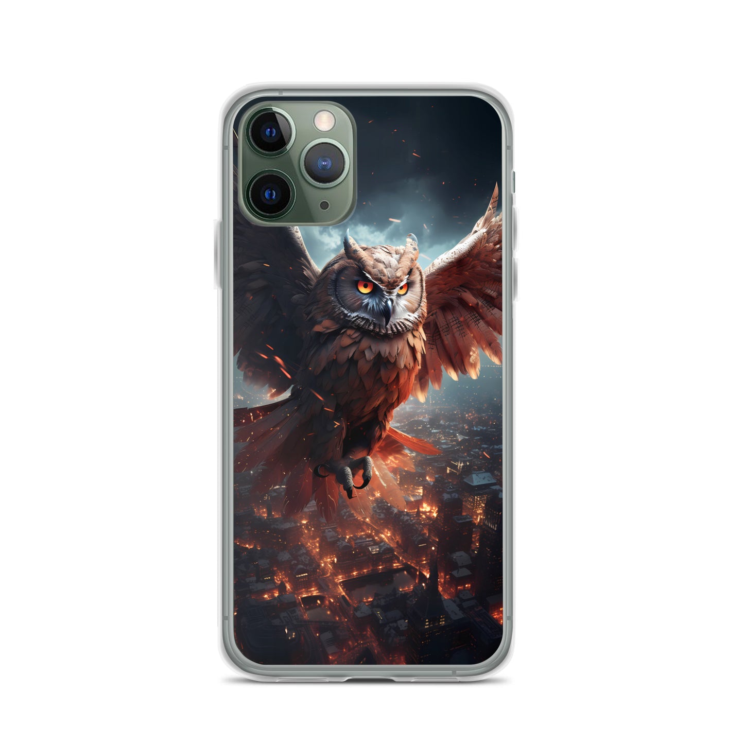 iPhone Case - Owl Flies Over City