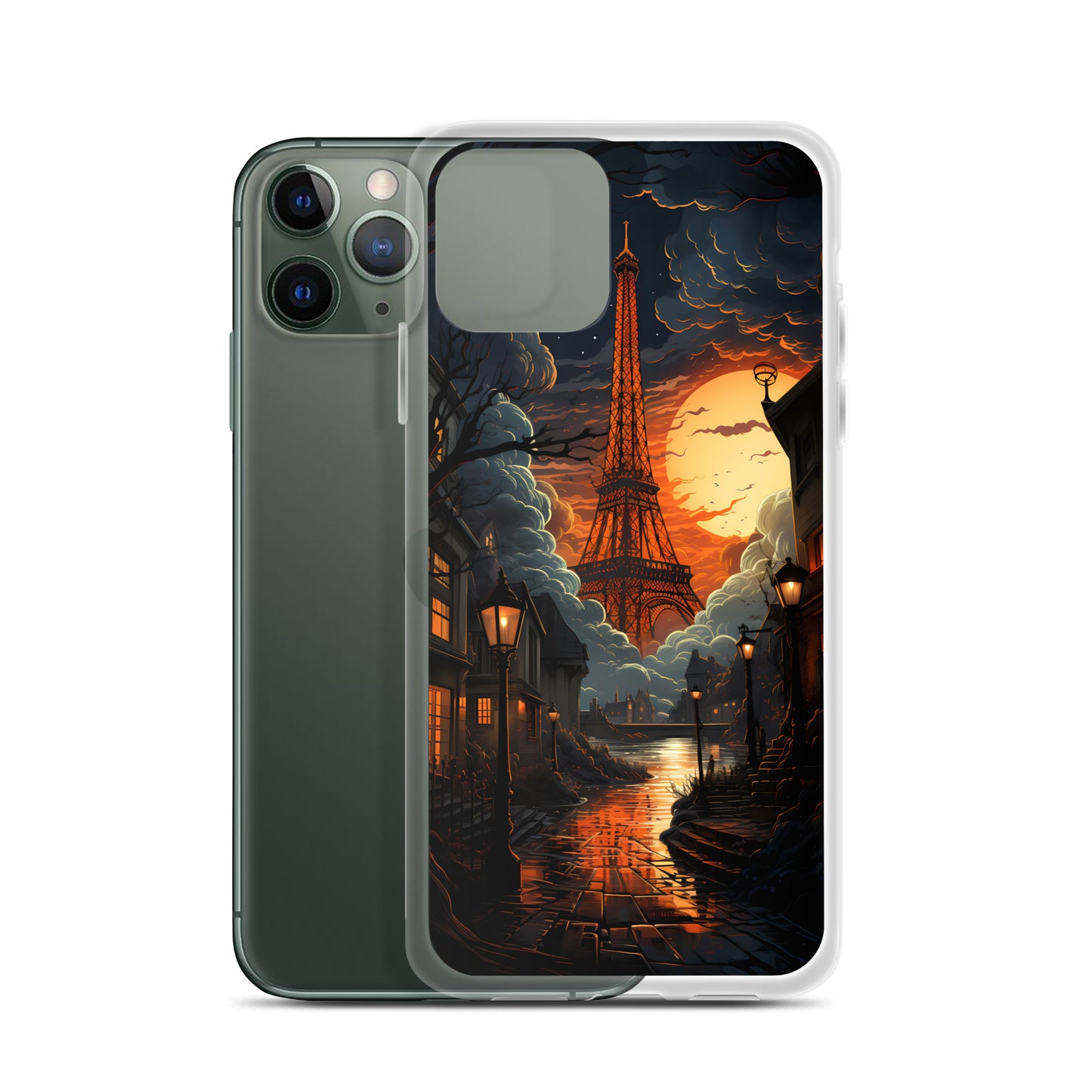 iPhone Case - Paris Street in Moonlight