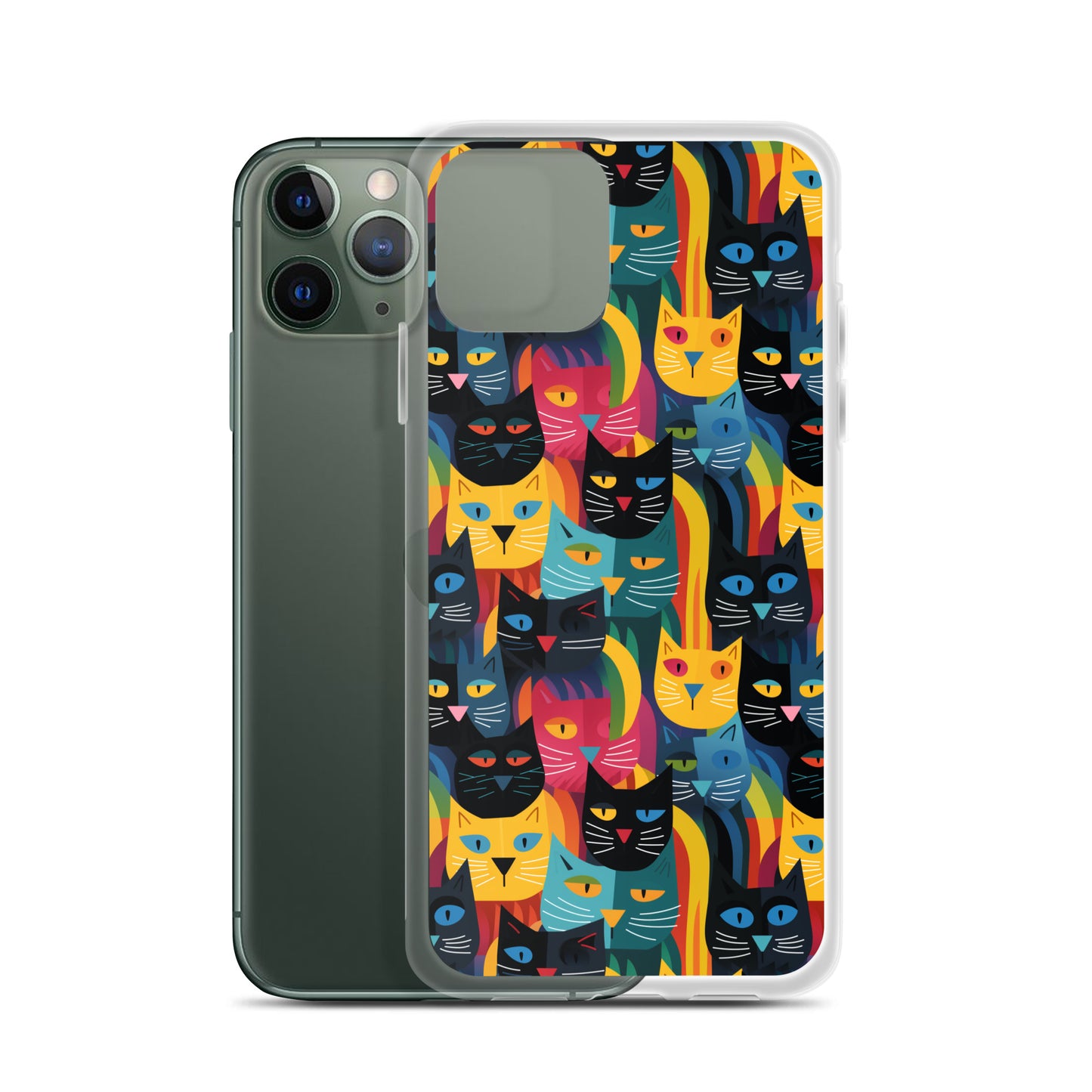 iPhone Case - Colorful Cats Pattern