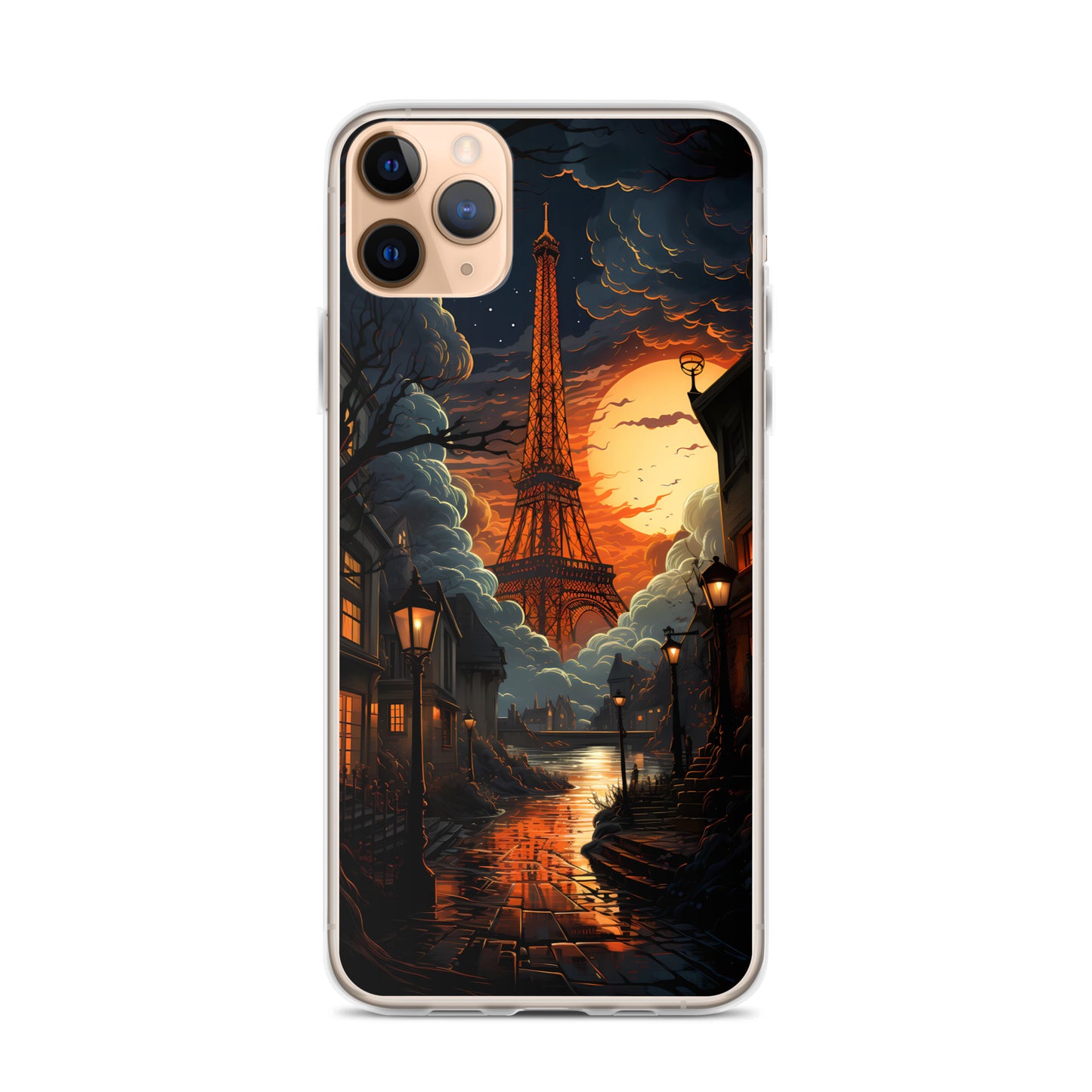 iPhone Case - Paris Street in Moonlight