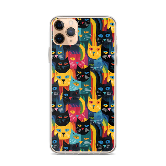 iPhone Case - Colorful Cats Pattern