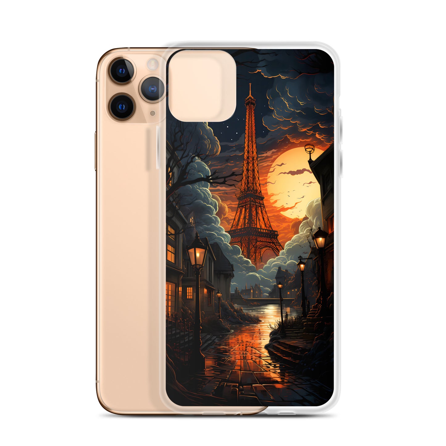 iPhone Case - Paris Street in Moonlight