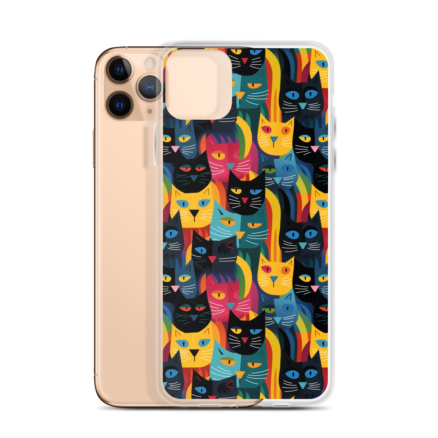 iPhone Case - Colorful Cats Pattern