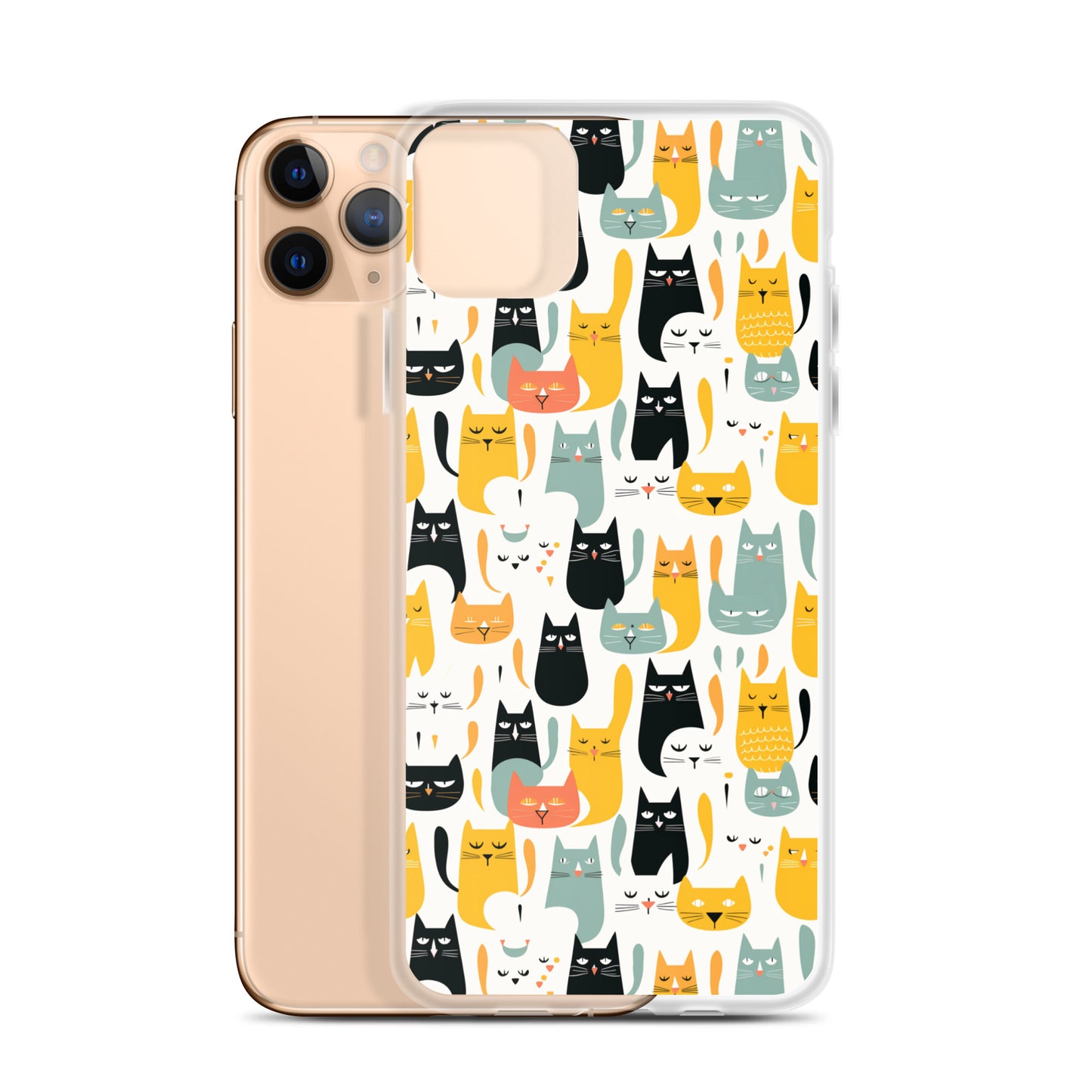 iPhone Case - Abstract Cats Pattern