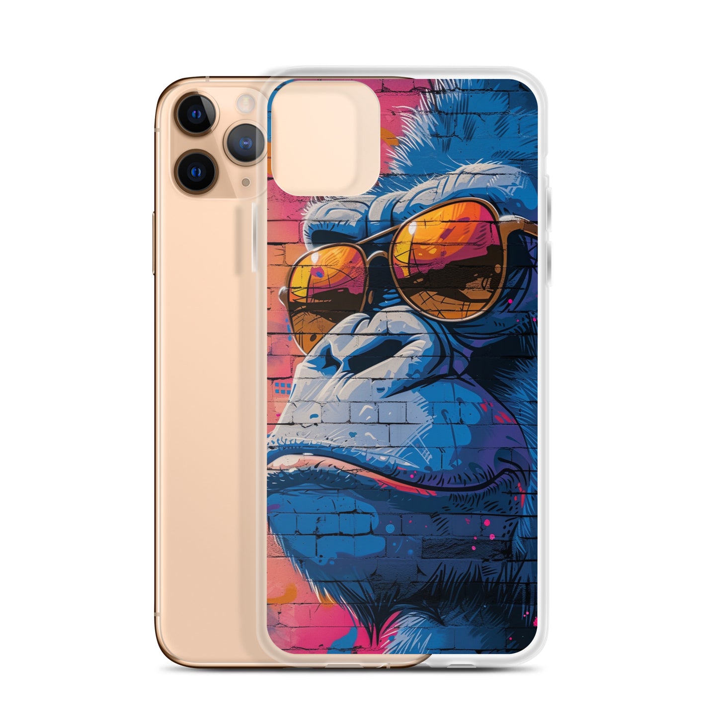 iPhone Case - Blue Gorilla Graffiti Art