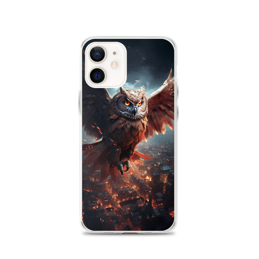 iPhone Case - Owl Flies Over City