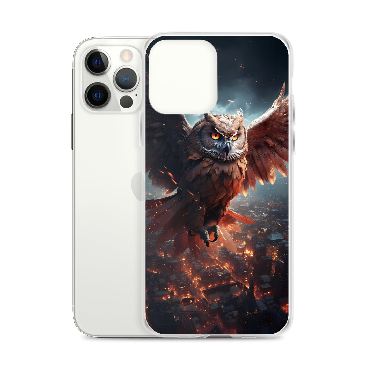 iPhone Case - Owl Flies Over City