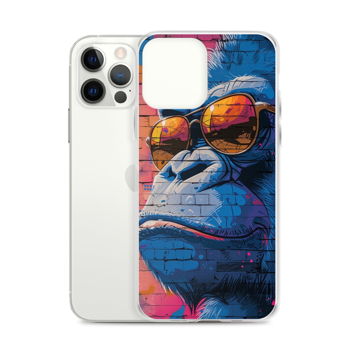 iPhone Case - Blue Gorilla Graffiti Art