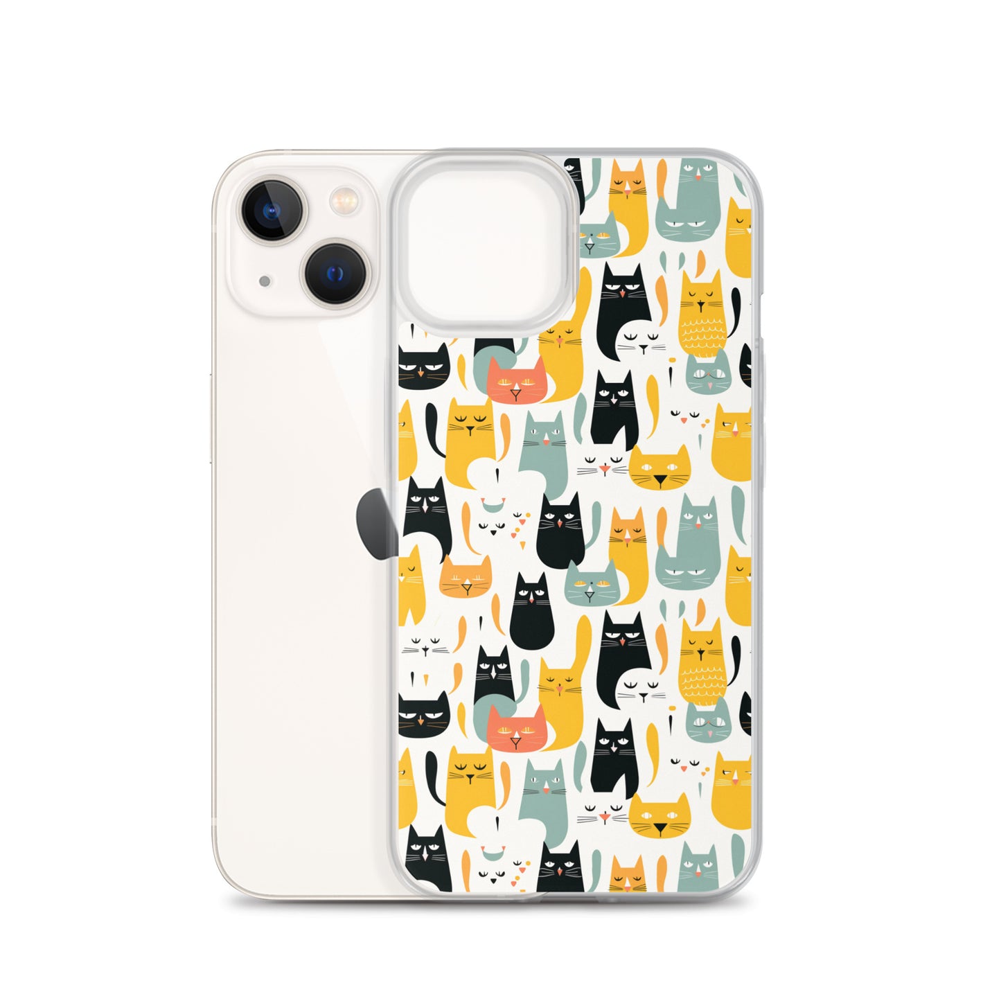 iPhone Case - Abstract Cats Pattern