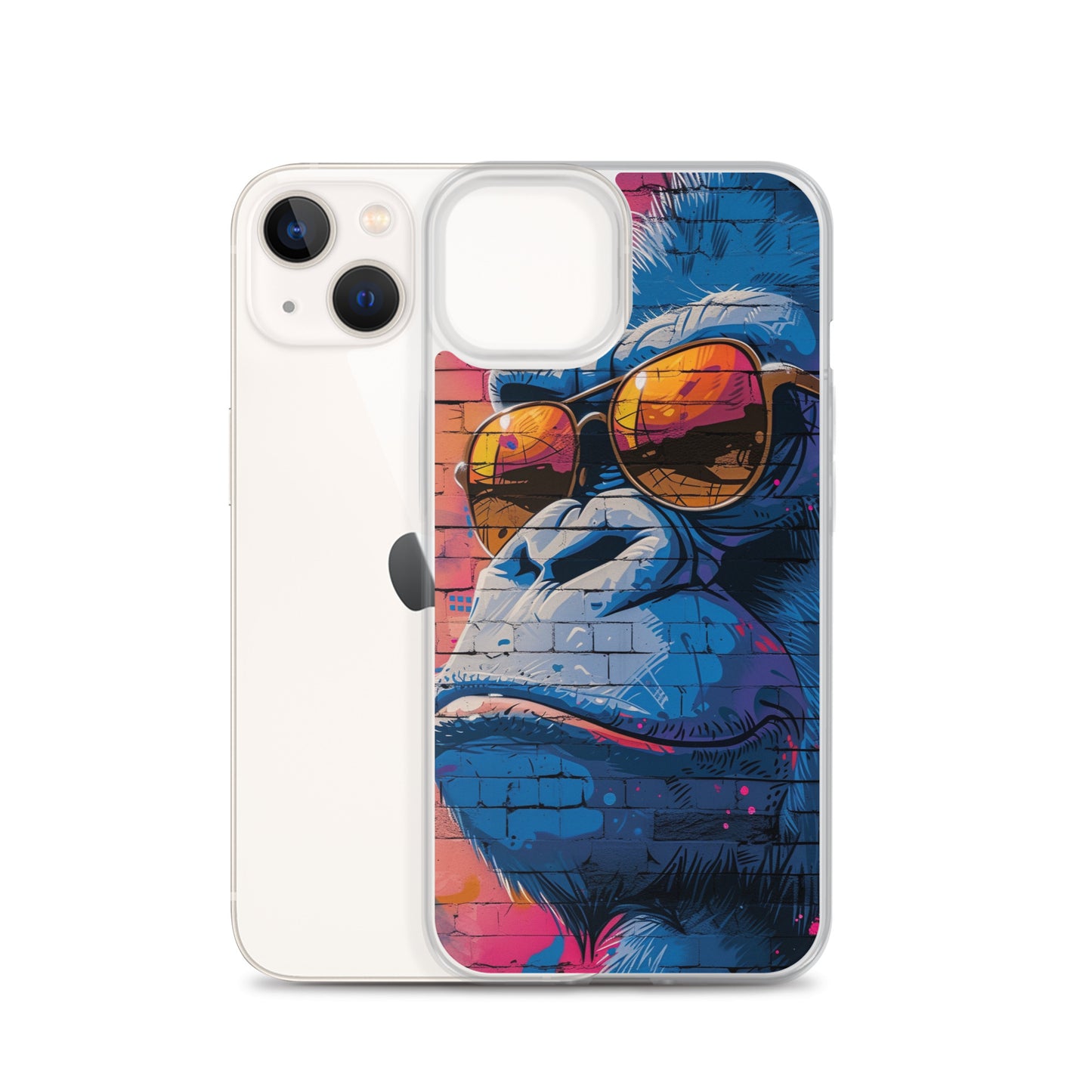 iPhone Case - Blue Gorilla Graffiti Art