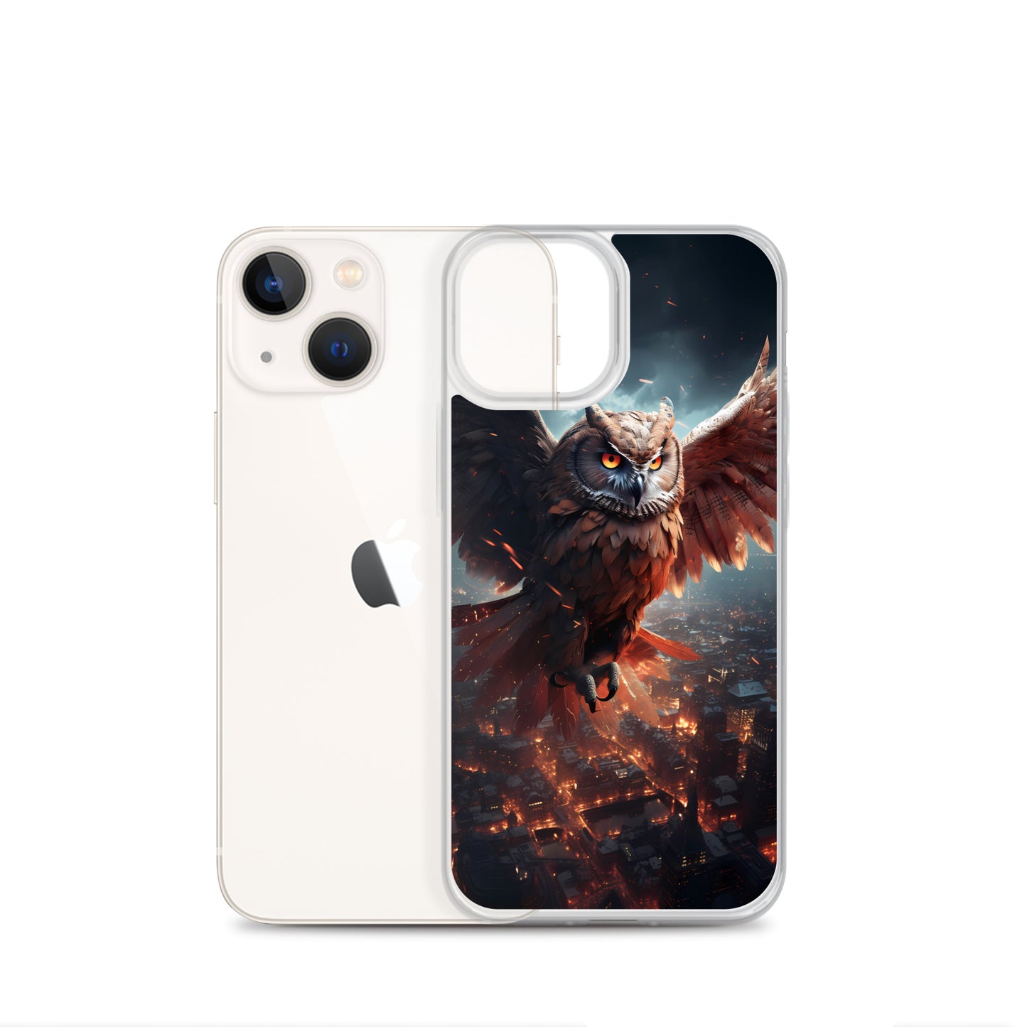 iPhone Case - Owl Flies Over City