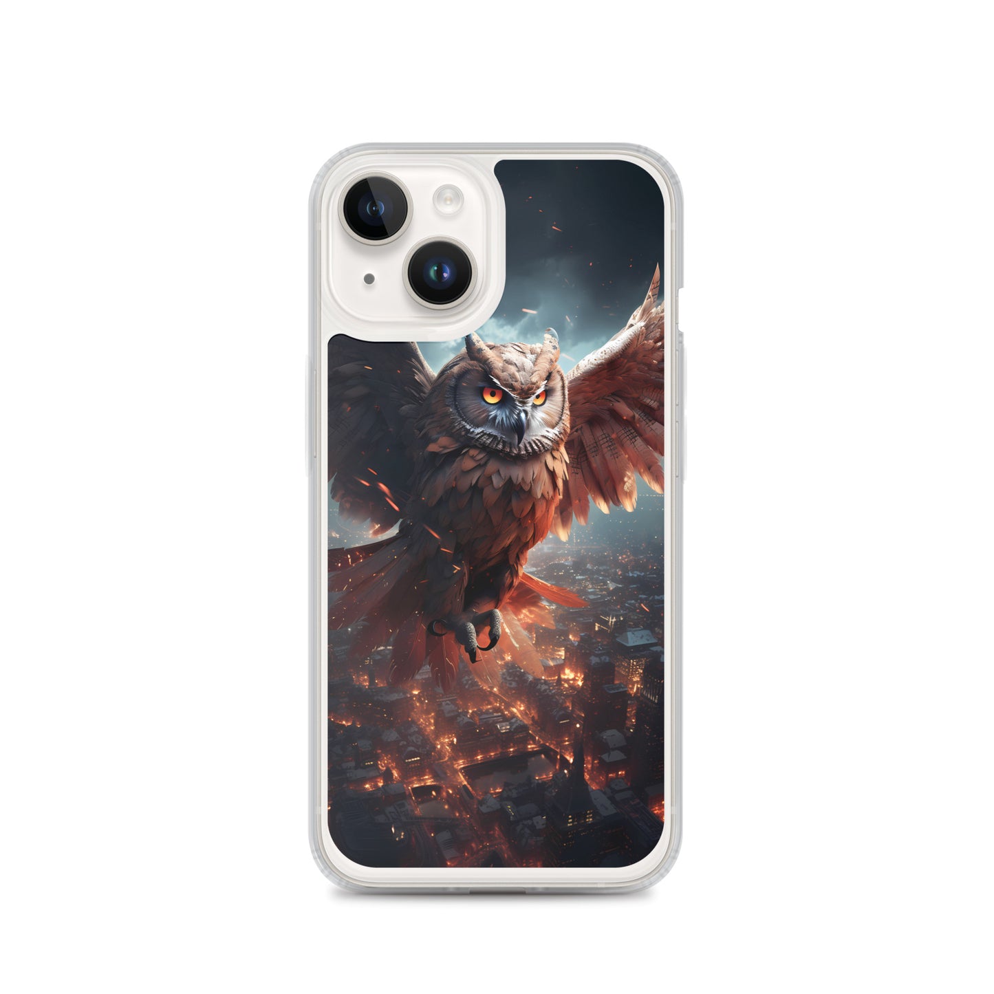 iPhone Case - Owl Flies Over City