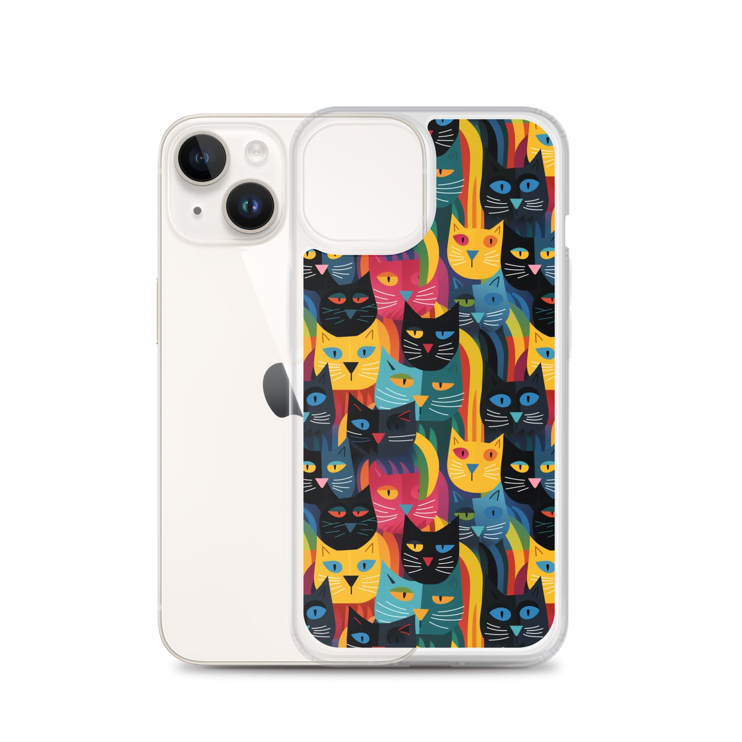 iPhone Case - Colorful Cats Pattern