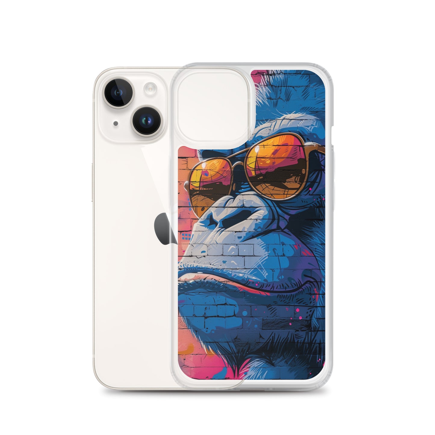 iPhone Case - Blue Gorilla Graffiti Art