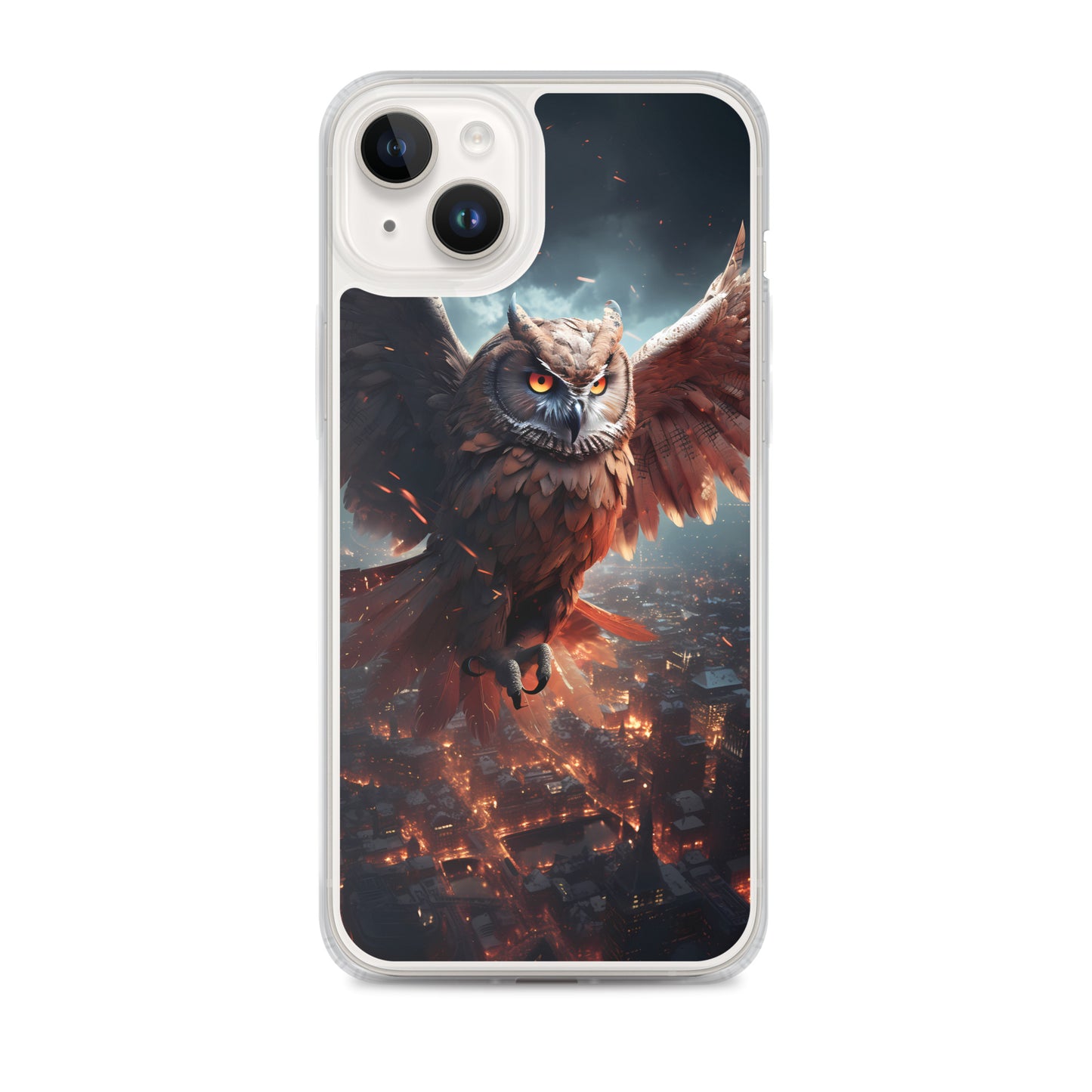 iPhone Case - Owl Flies Over City