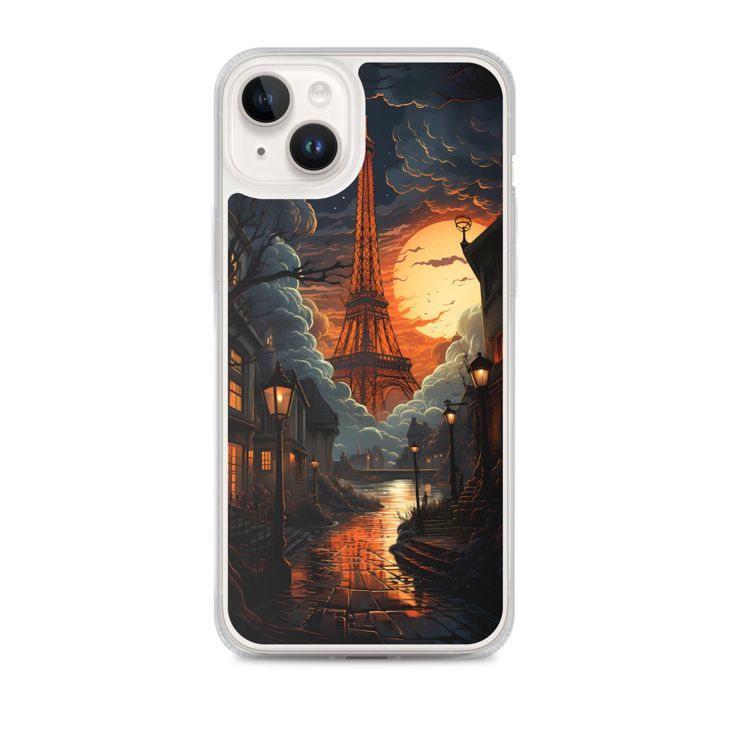 iPhone Case - Paris Street in Moonlight