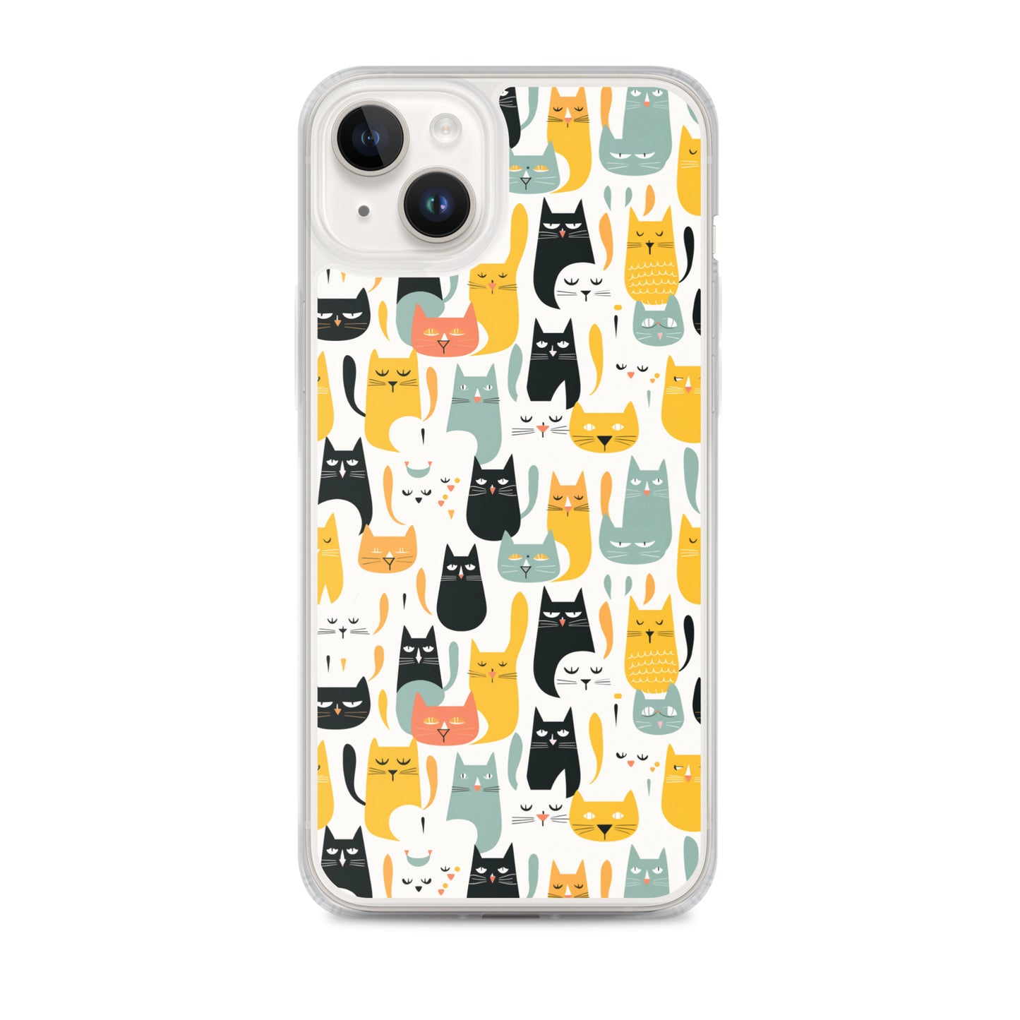 iPhone Case - Abstract Cats Pattern