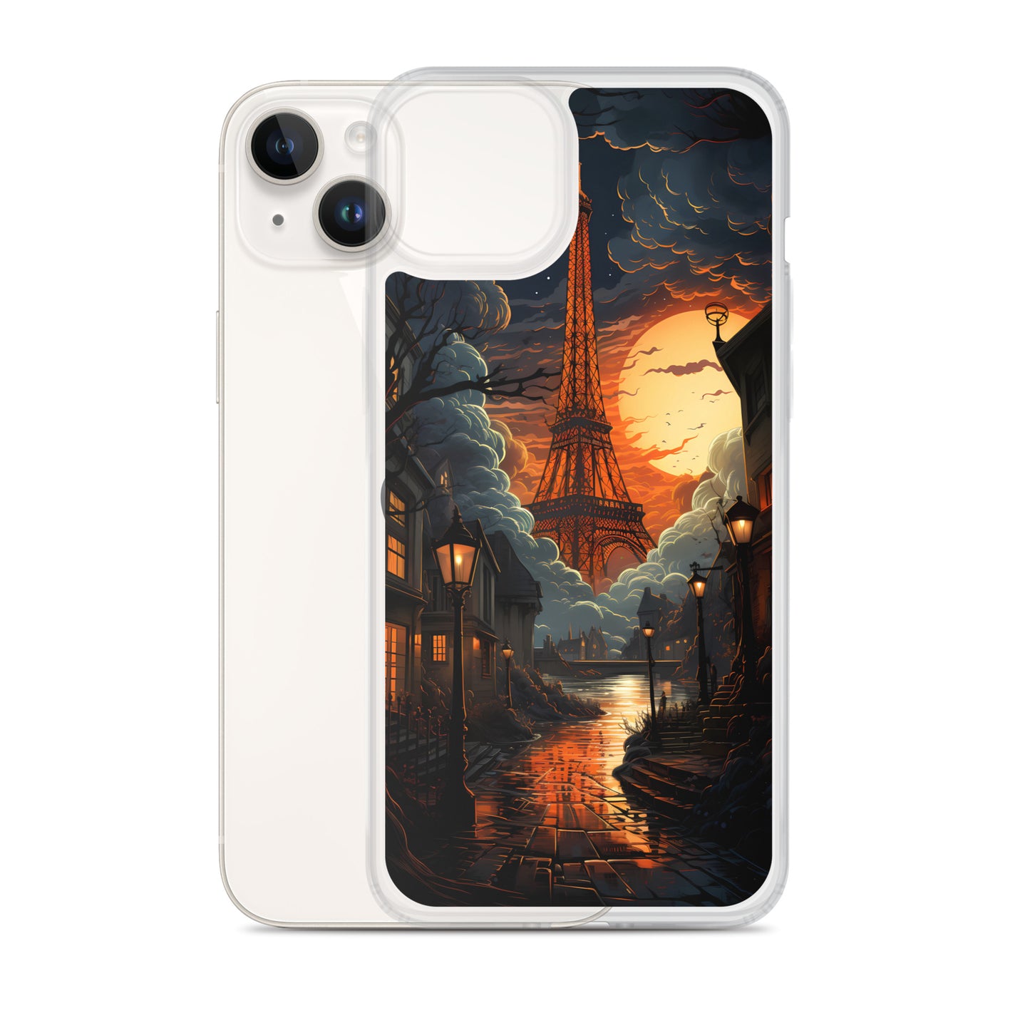 iPhone Case - Paris Street in Moonlight