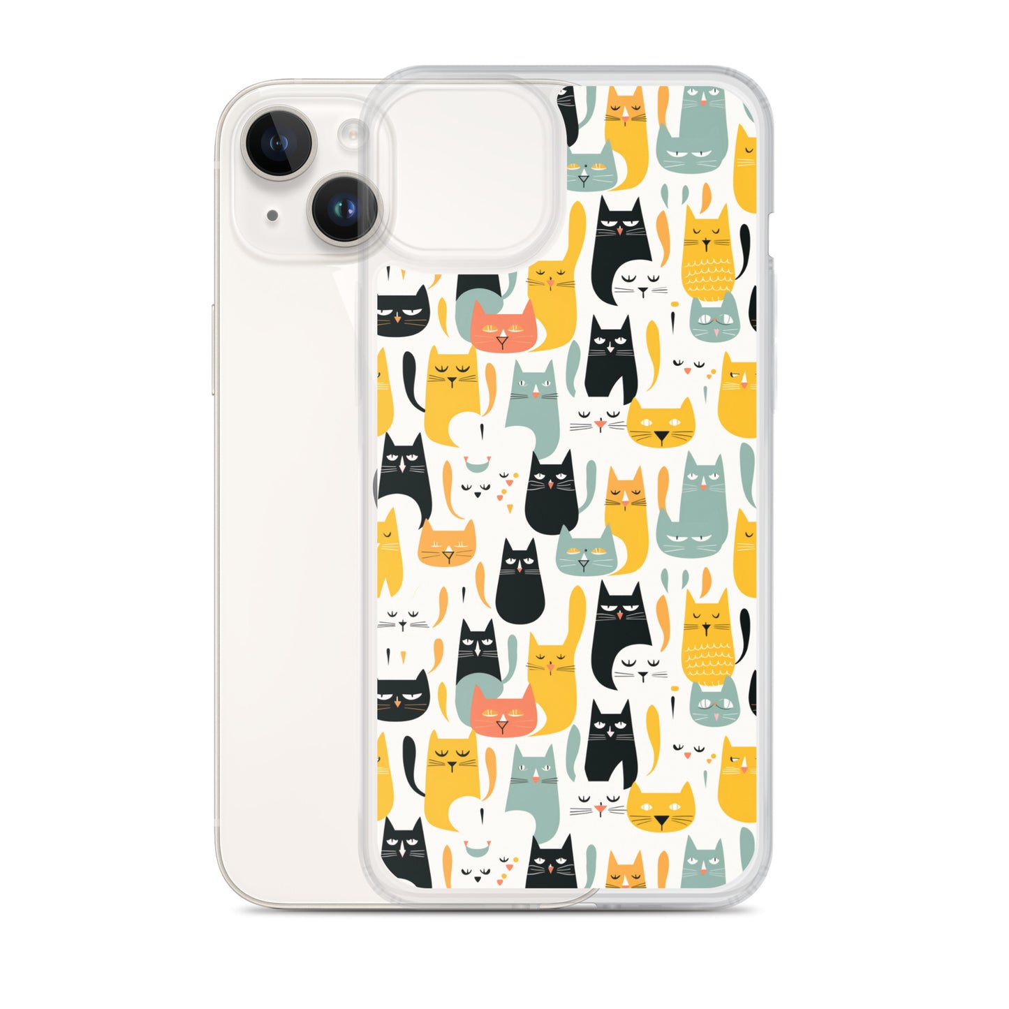 iPhone Case - Abstract Cats Pattern