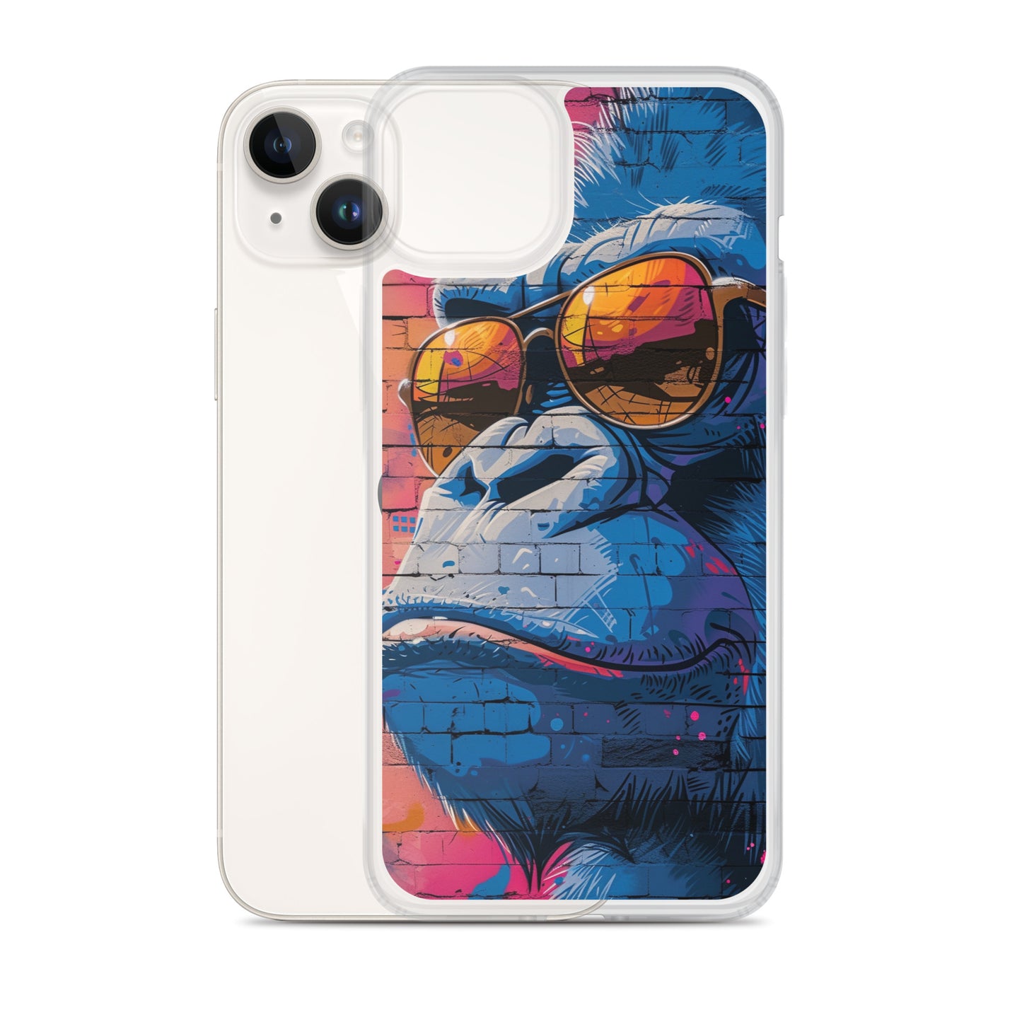 iPhone Case - Blue Gorilla Graffiti Art