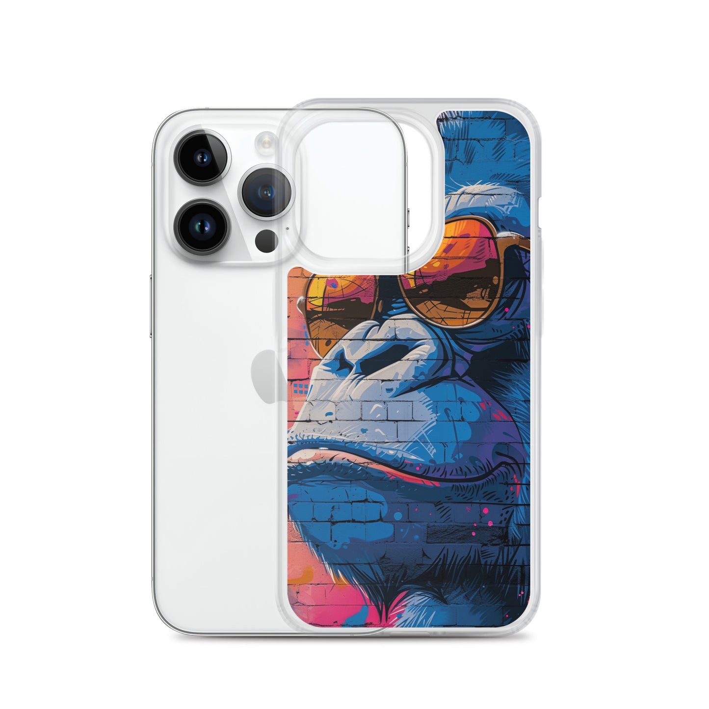 iPhone Case - Blue Gorilla Graffiti Art