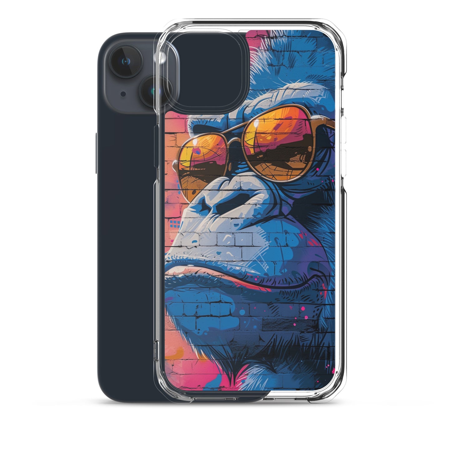 iPhone Case - Blue Gorilla Graffiti Art