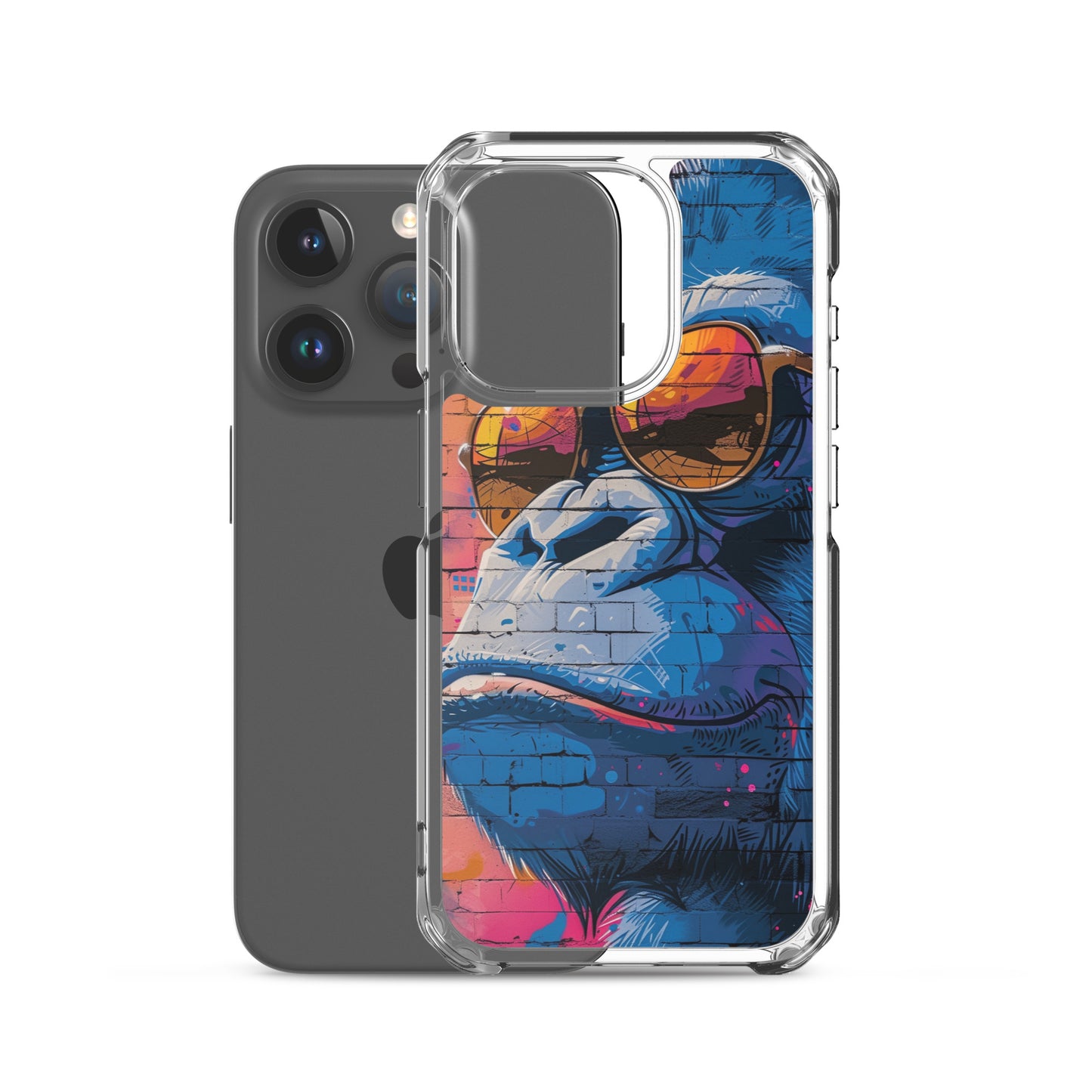 iPhone Case - Blue Gorilla Graffiti Art