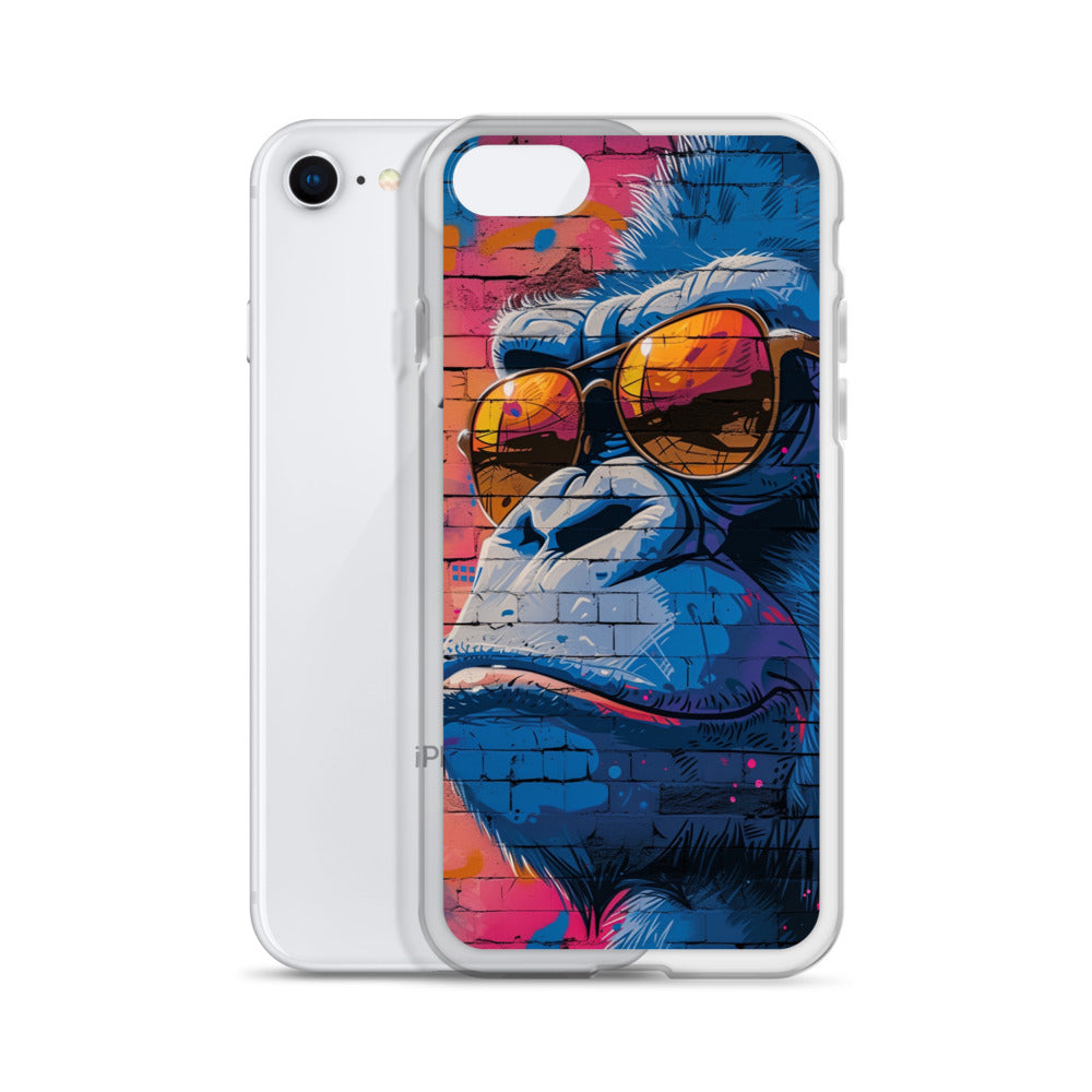 iPhone Case - Blue Gorilla Graffiti Art