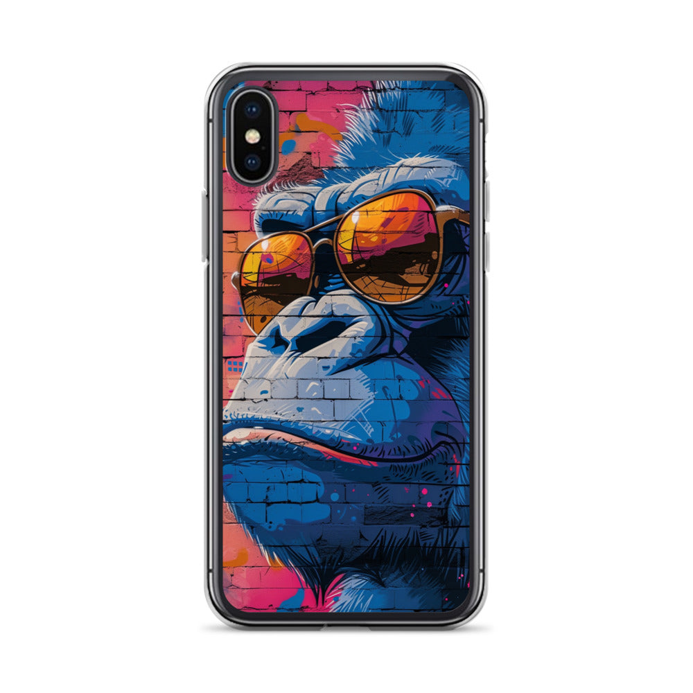 iPhone Case - Blue Gorilla Graffiti Art