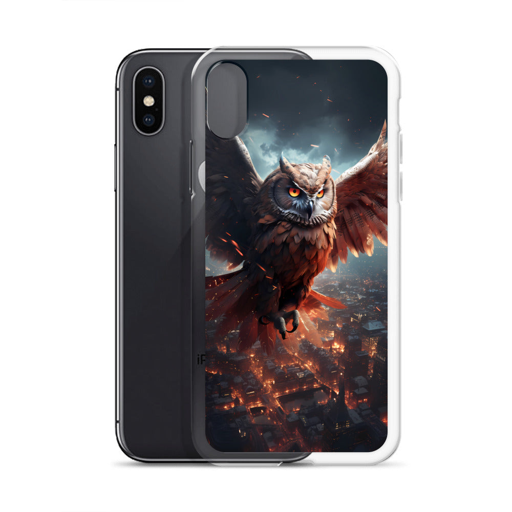 iPhone Case - Owl Flies Over City